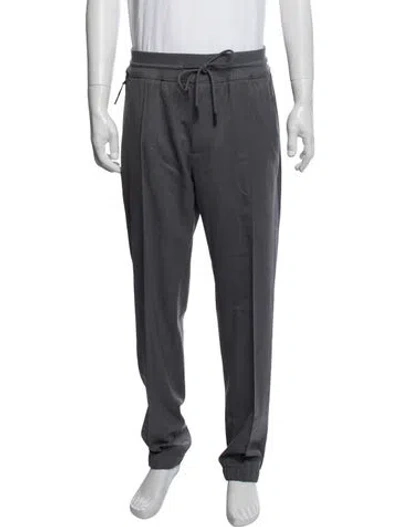 Pre-owned Zegna Wool Joggers In Grey