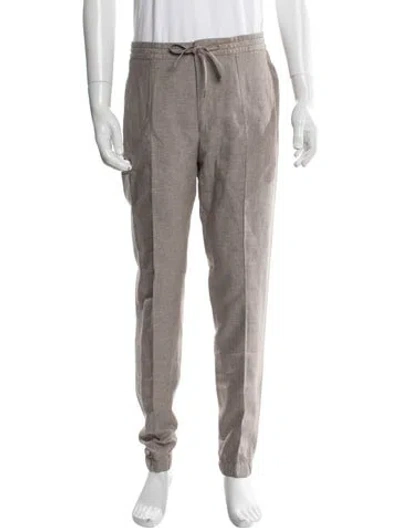 Pre-owned Zegna Wool Joggers In Neutral
