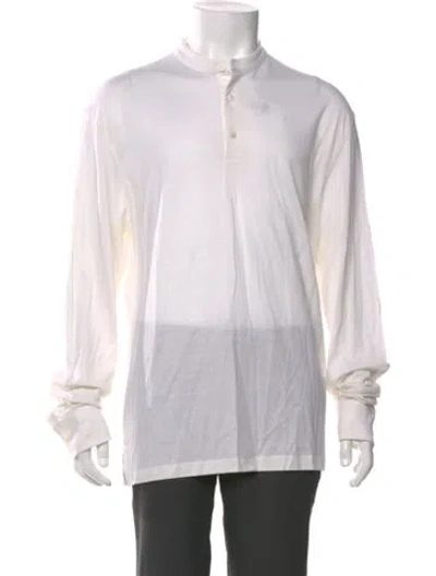Pre-owned Zegna Wool Long Sleeve Shirt In White