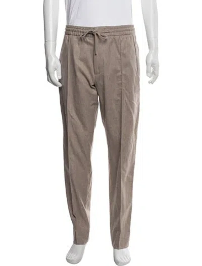 Pre-owned Zegna Wool Lounge Bottoms In Neutrals