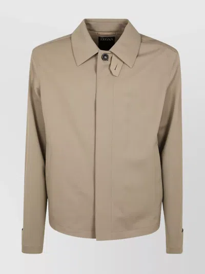 ZEGNA WOOL MOHAIR AND SILK BLOUSON