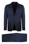 Zegna Single-breasted Suit In Blue