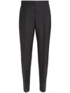 Zegna Wool-mohair Tailored Trousers In Black