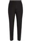 Zegna Wool-mohair Tailored Trousers In Schwarz