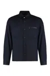 Zegna Padded Techmerino Shirt Jacket In Blue