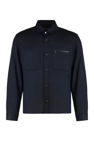 ZEGNA ZEGNA WOOL OVERSHIRT