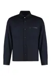 Zegna Padded Techmerino Shirt Jacket In Blue