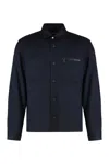 Zegna Padded Techmerino Shirt Jacket In Blue
