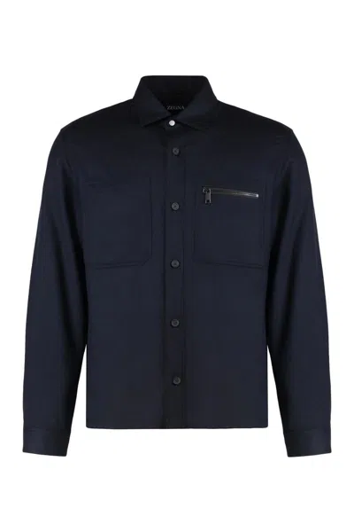 ZEGNA ZEGNA WOOL OVERSHIRT
