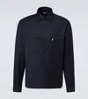 Zegna Wool Overshirt In Blue