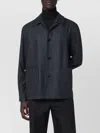 Zegna Wool Overshirt Long Sleeves In Black