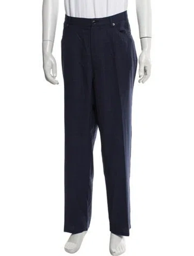 Pre-owned Zegna Wool Pants In Blue