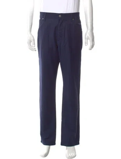Pre-owned Zegna Wool Pants In Blue