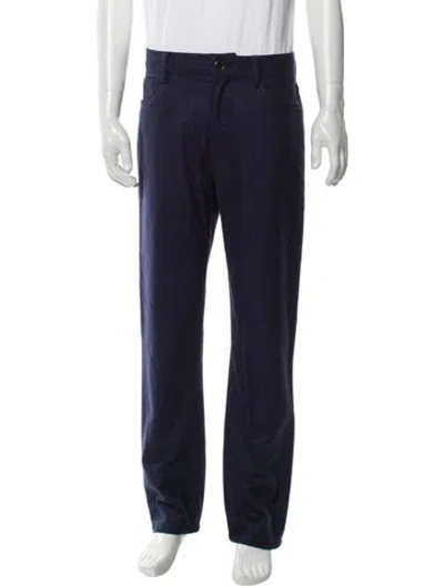 Pre-owned Zegna Wool Pants In Blue