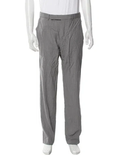 Pre-owned Zegna Wool Pants In Gray