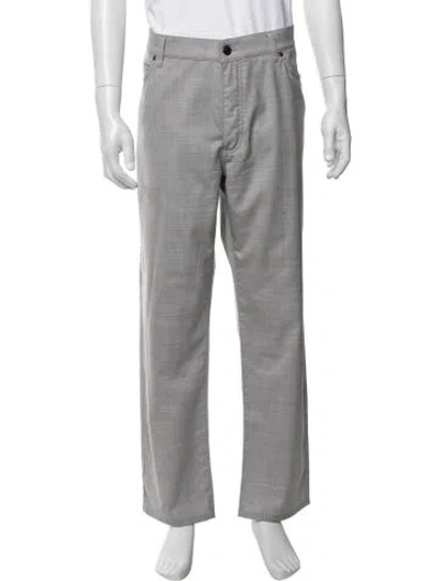 Pre-owned Zegna Wool Pants In Gray