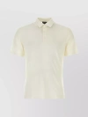 ZEGNA WOOL PIQUET POLO WITH SHORT SLEEVES AND RIBBED COLLAR