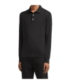 Zegna Cashseta Essential Long Sleeve Regular Fit Polo Shirt In Black
