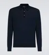 Zegna Fine-knit Polo Shirt In Blue