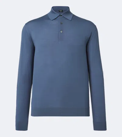 Zegna Light Blue Trofeo 15milmil15 Wool Polo Shirt
