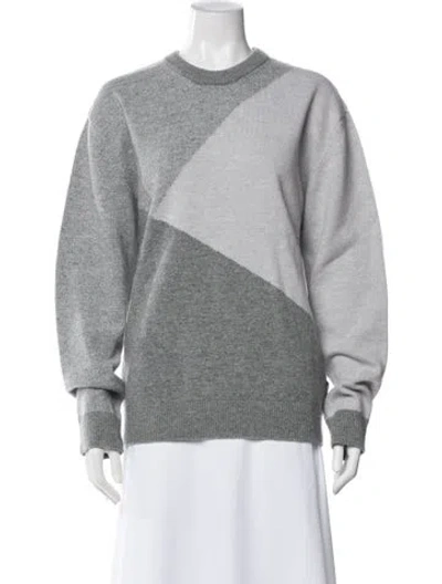 Pre-owned Zegna Wool Printed Sweater In Gray