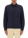 Zegna Padded Techmerino Shirt Jacket In Blue