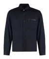 Zegna Padded Techmerino Shirt Jacket In Blue