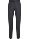 Zegna Men's Wool Tailored Trousers In Grey
