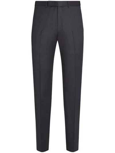 ZEGNA WOOL STRAIGHT-LEG TROUSERS
