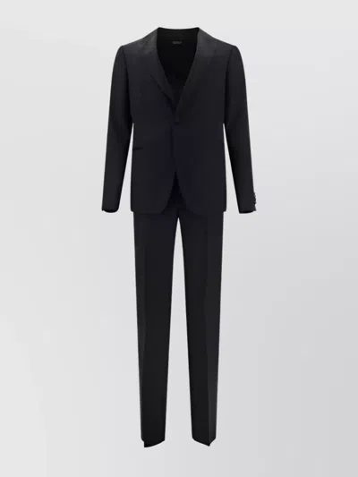 Zegna Wool Suit Belt Loops In Black