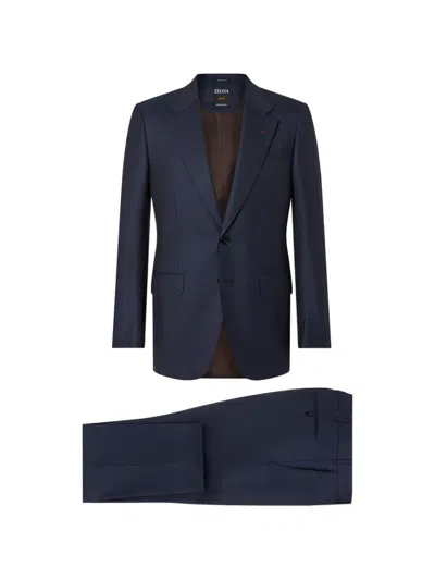 Zegna Wool Suit In Blue