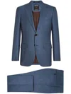 Zegna Light Avio Blue Centoventimila Wool Suit In Blue