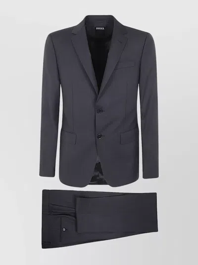 ZEGNA WOOL SUIT BUTTONED CUFFS