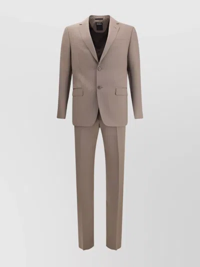 Zegna Luxury Suit In Brown