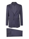 Zegna Wool Suit With Two Button Closure In Blue
