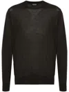 Zegna Wool Sweater In Brown