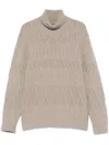 Zegna Wool Sweater In Brown