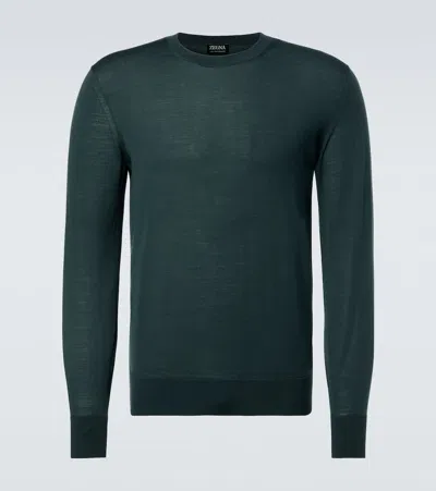 Zegna Wool Sweater In Green