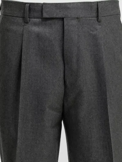 Zegna Wool Tailored Pants In Multi