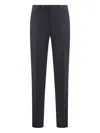 Zegna Men's Wool Tailored Trousers In Blue