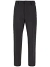 Zegna Tapered Trousers In Grey