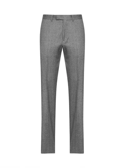 Zegna Wool Techmerino Trousers In Gray