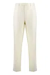 Zegna Wool Chino Pants Featuring Pockets In Nude