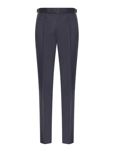 Zegna Wool Trousers In Blue