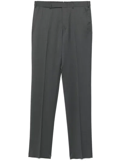 Zegna Wool Trousers In Grey
