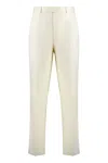 Zegna Wool Chino Pants Featuring Pockets In Nude