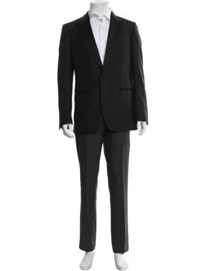 Pre-owned Zegna Wool Two-piece Blazer In Black