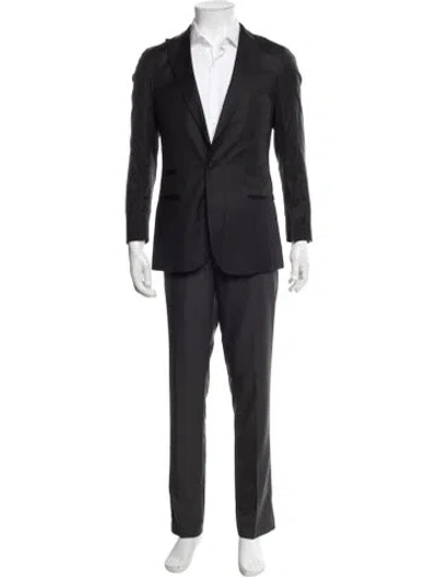 Pre-owned Zegna Wool Two-piece Blazer In Blue