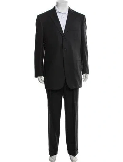 Pre-owned Zegna Wool Two-piece Suit In Black