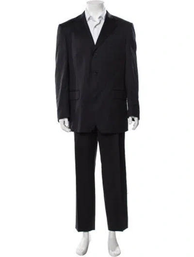 Pre-owned Zegna Wool Two-piece Suit In Black
